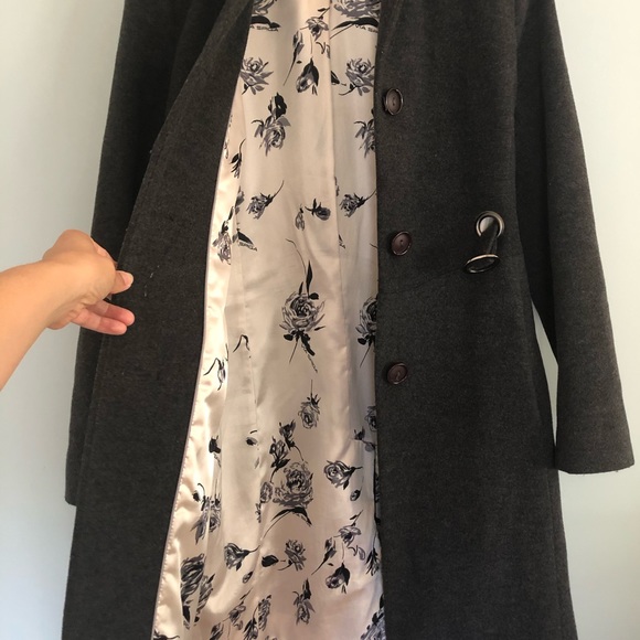 Via Spiga - Wool/Cashmere Blend Car Coat - Gray - Picture 4 of 4